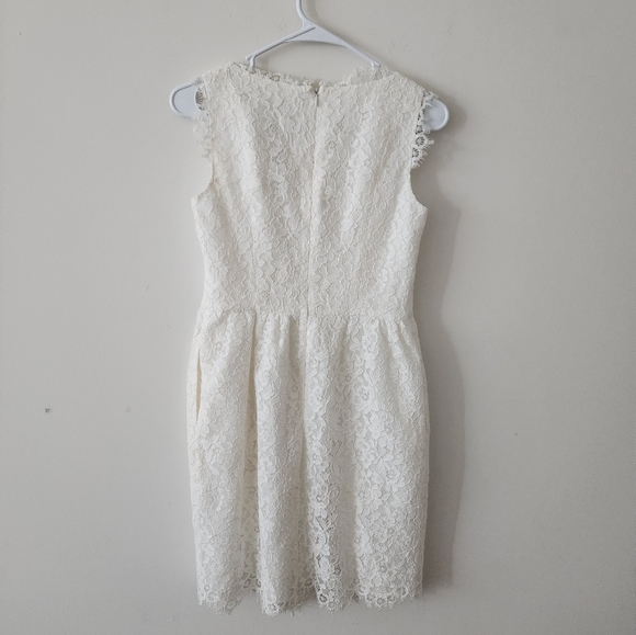 Shoshanna Rose Floral Lace Sheath Dress White 2 - Picture 3 of 6